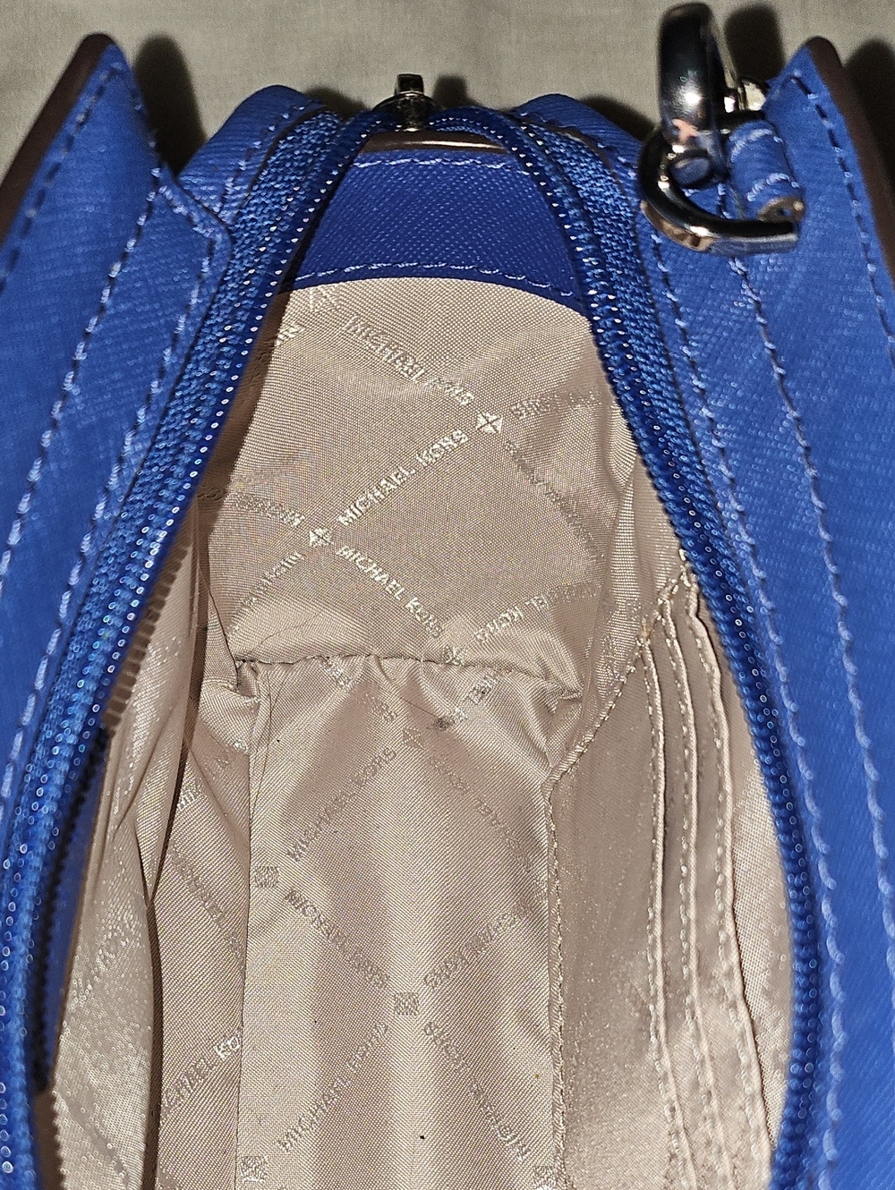 MICHAEL KORS Royal Blue Saffiano Crossbody Mini Bag - Picture 11 of 14